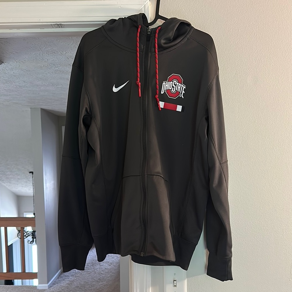 Nike Black and Red Varsity Bomber Jacket
